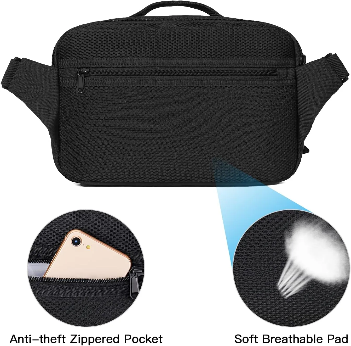MOSISO Camera Shoulder Bag Case Crossbody Sling Purse, DSLR/SLR/Mirrorless Compact Padded Photography Handbag with Rain Cover Compatible with Canon/Nikon/Sony Cameras and Lenses, Black