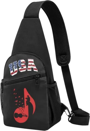 Musical Note - Violin,Casual one-shoulder crossbody chest bag, fashionable crossbody chest bag