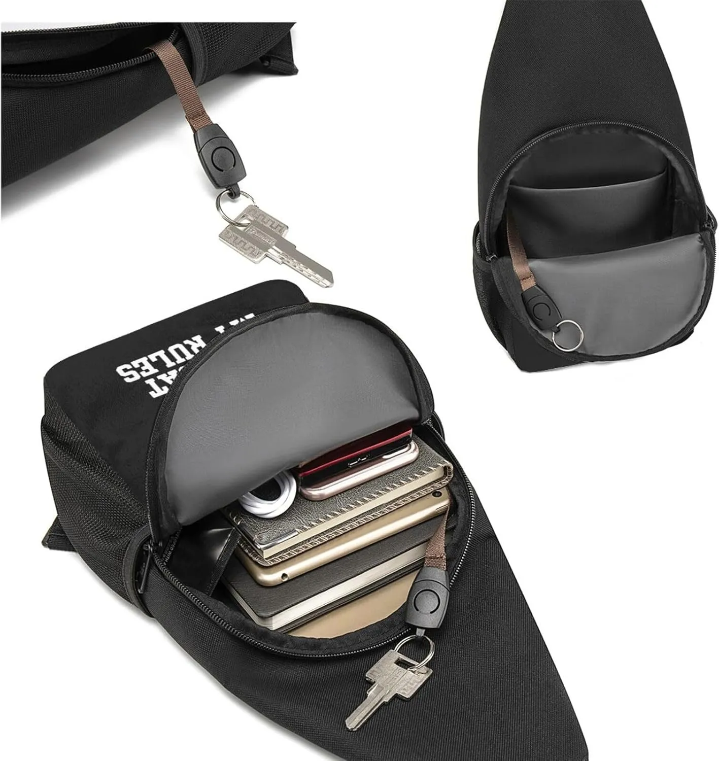 My Boat My Rules Unisex Chest Bag Lightweight Crossbody Shoulder Bag Travel Pocket