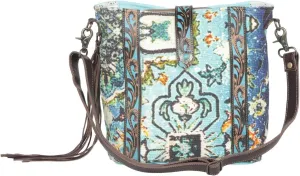 Myra Bag Western Leather Crossbody Bag for Women - Upcycled Canvas Shoulder Bag Cool Mantra