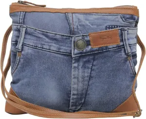 Myra Bag Western Leather Crossbody Bag for Women - Upcycled Canvas Shoulder Bag Janesa Kaftan