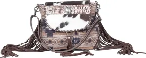 Myra Bag Western Leather Shoulder Bag for Women - Upcycled Canvas Crossbody Bag Fabulous