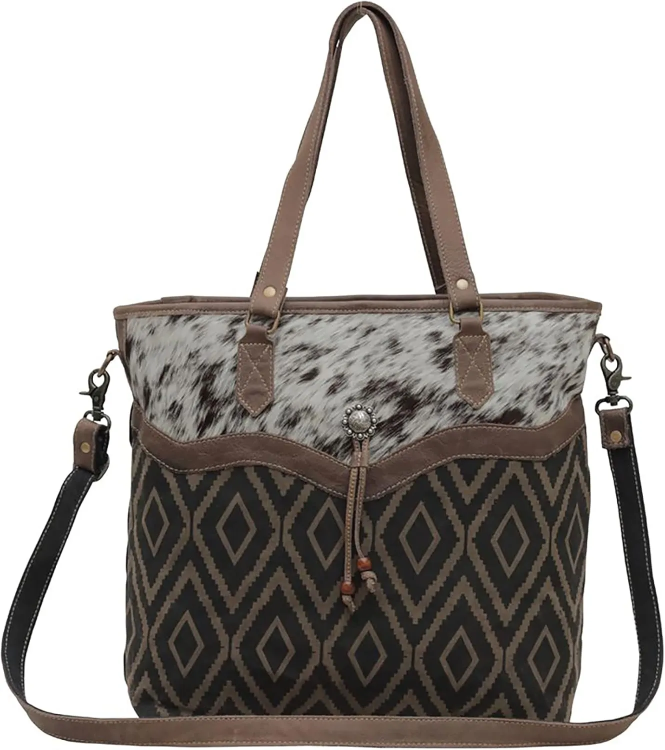 Myra Bag Western Tote Shoulder Bag for Women - Leather Crossbody Bag One Size Malachite