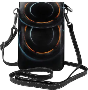 Mysterious Cosmic Black Holes Zippered Crossbody Bag,* Women'S Shoulder Bag With Card Slot, Removable Shoulder Strap, 7.6 X 4.9 In.