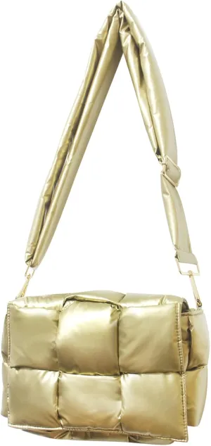 NAARIIAN Shoulder bags for women, Light-weight small puffer purses waterproof, hand-woven puffy bag crossbody handbag