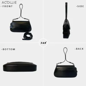 new saddle bag genuine leather armpit bag, simple and fashion elegant,high-end shoulder bag and crossbody bag