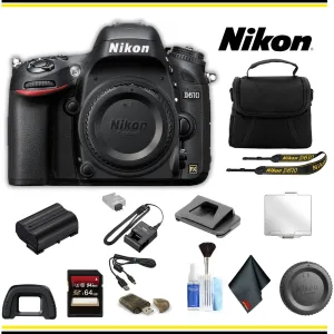 Nikon D610 DSLR Camera (1540 ) Starter Bundle - (International Model )