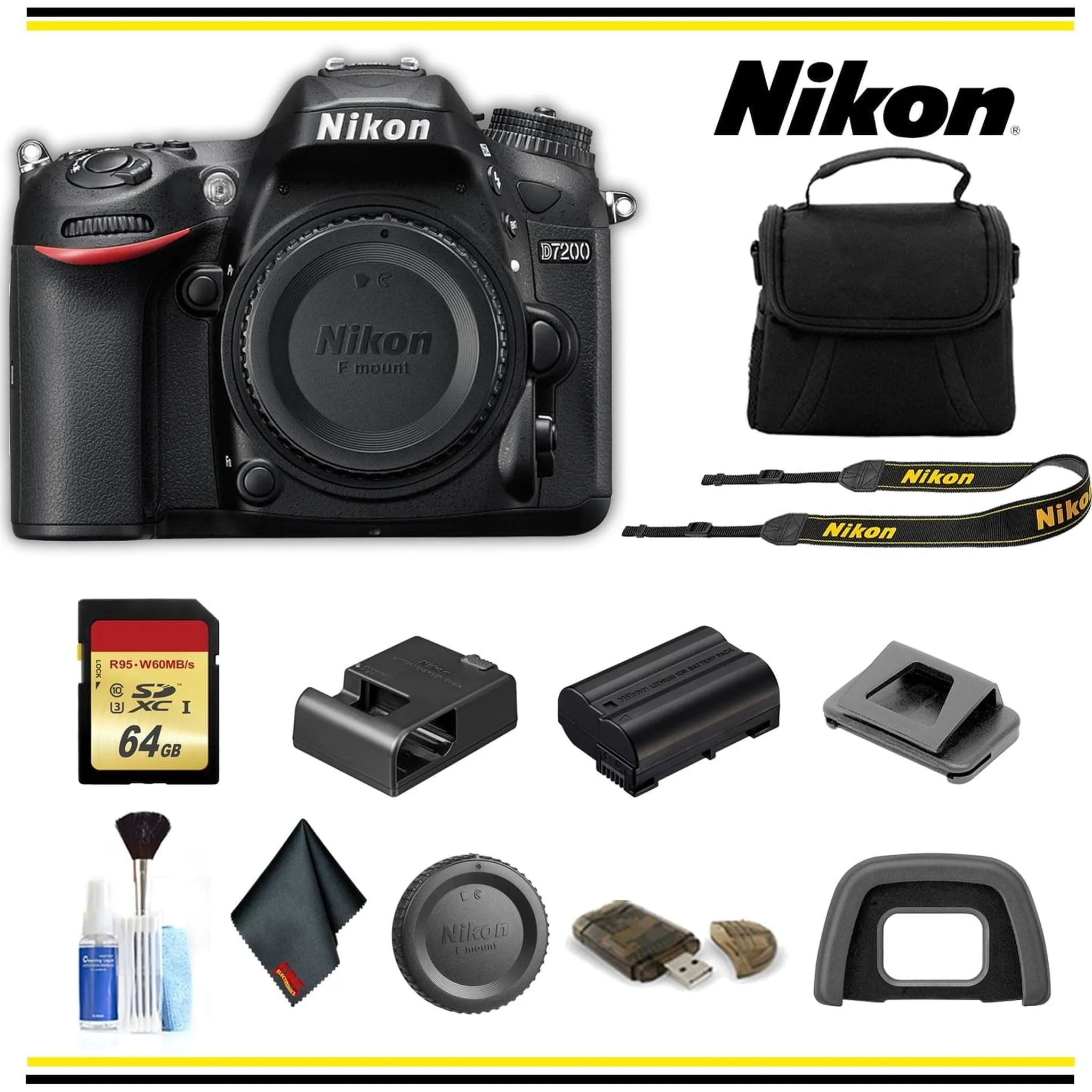 Nikon D7200 DSLR Camera (1554 ) Starter Bundle - (International Model )