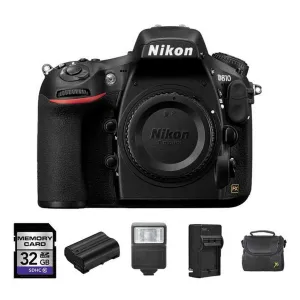 Nikon D810 DSLR Camera   2 Batteries, 32GB, Flash Bundle