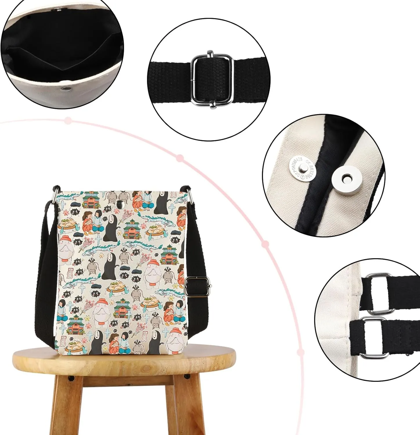 No Face Gift Animated Movie Themed Crossbody Bag Spirited A Fans Gift
