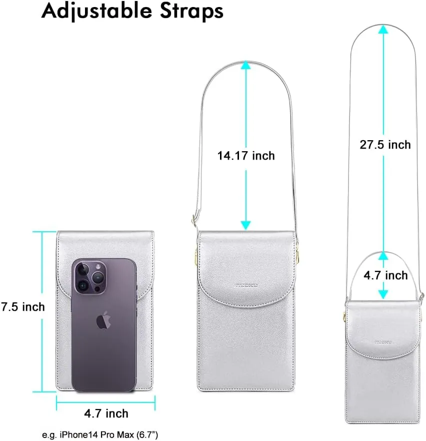nuoku Crossbody Phone Bag for Women, Mini Crossbody Purse, Small Phone Wallet Crossbody with Removable Card Holder