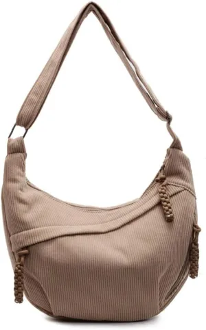 Nylon Crescent Crossbody Bag for Women Shoulder Tote Handbag Casual Sling Bag Dumpling Purse Bag for Outdoor Travel