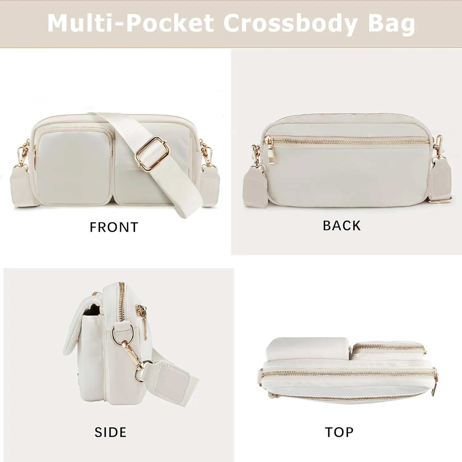 Nylon Crossbody Bag Small Purses for Women Crossbody Shoulder Bags with RFID Blocking Pocket Traveling Workout