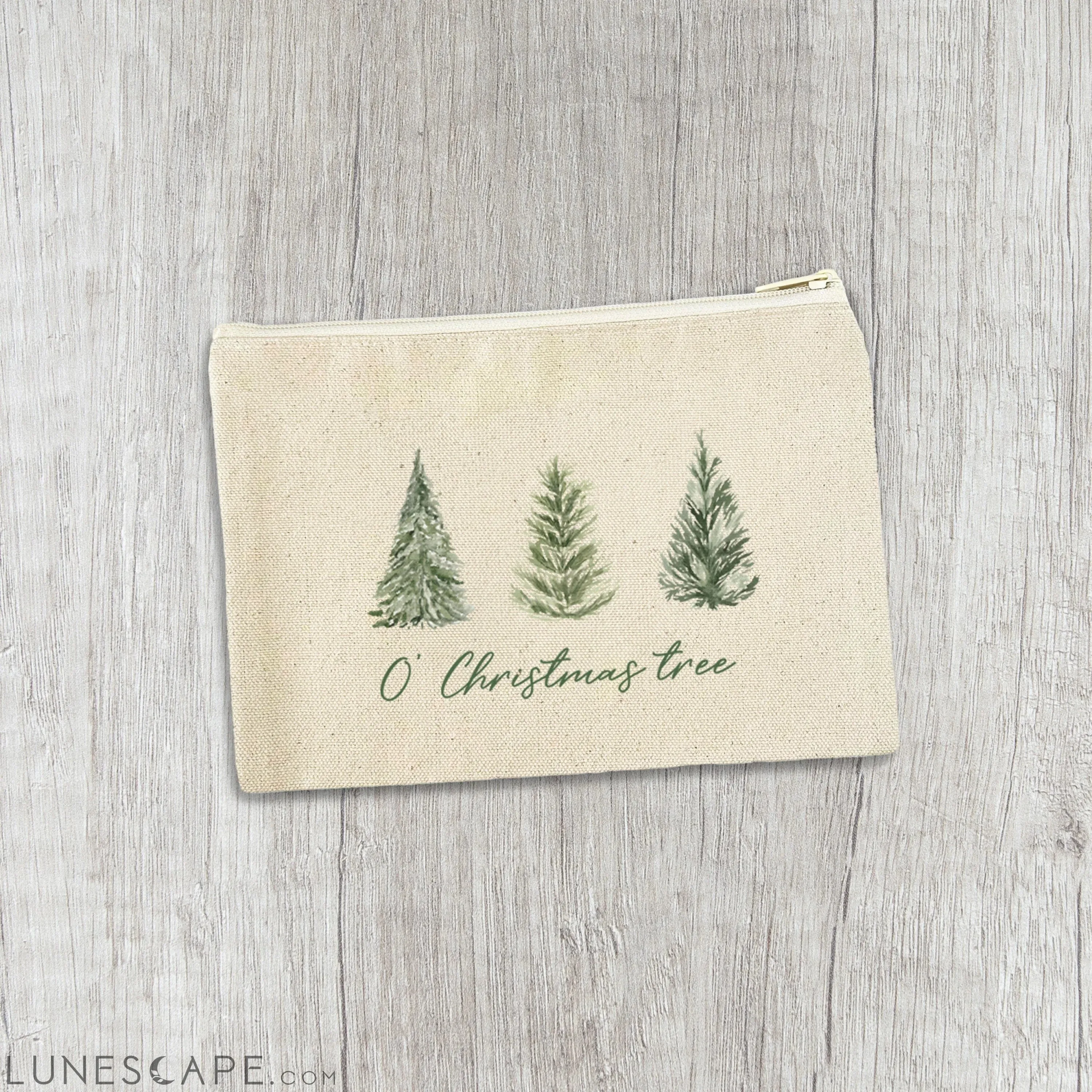 O' Christmas Tree - Canvas Zipper Pouch