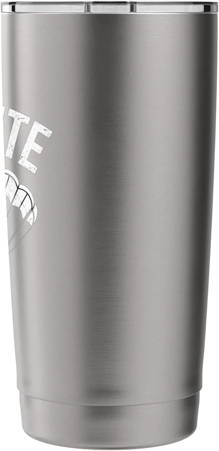 Oh Chute Skydiver Puns Parachuting Funny Skydiving Stainless Steel Insulated Tumbler