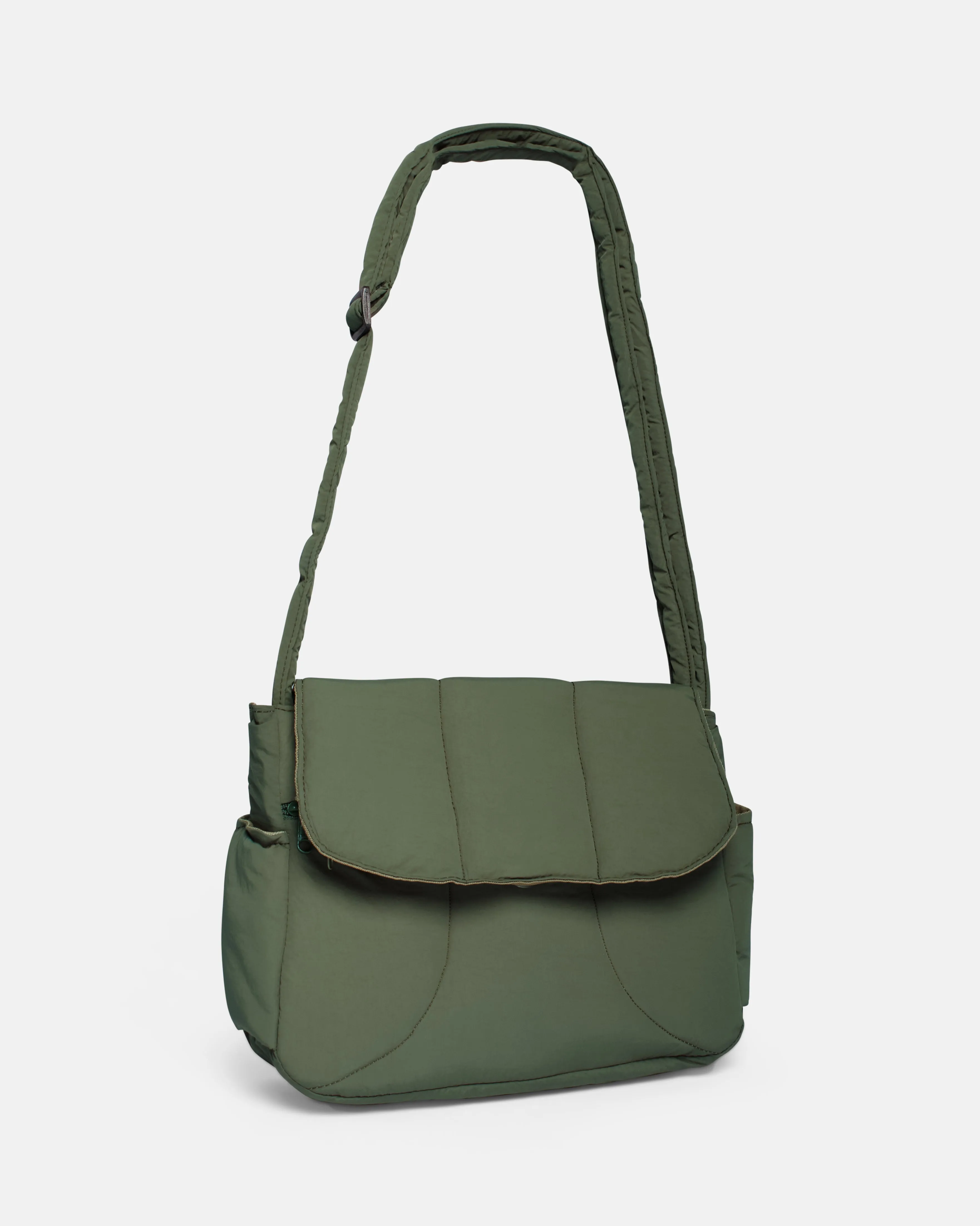 Olive Green Puffies Multi-Carry Crossbody Bag
