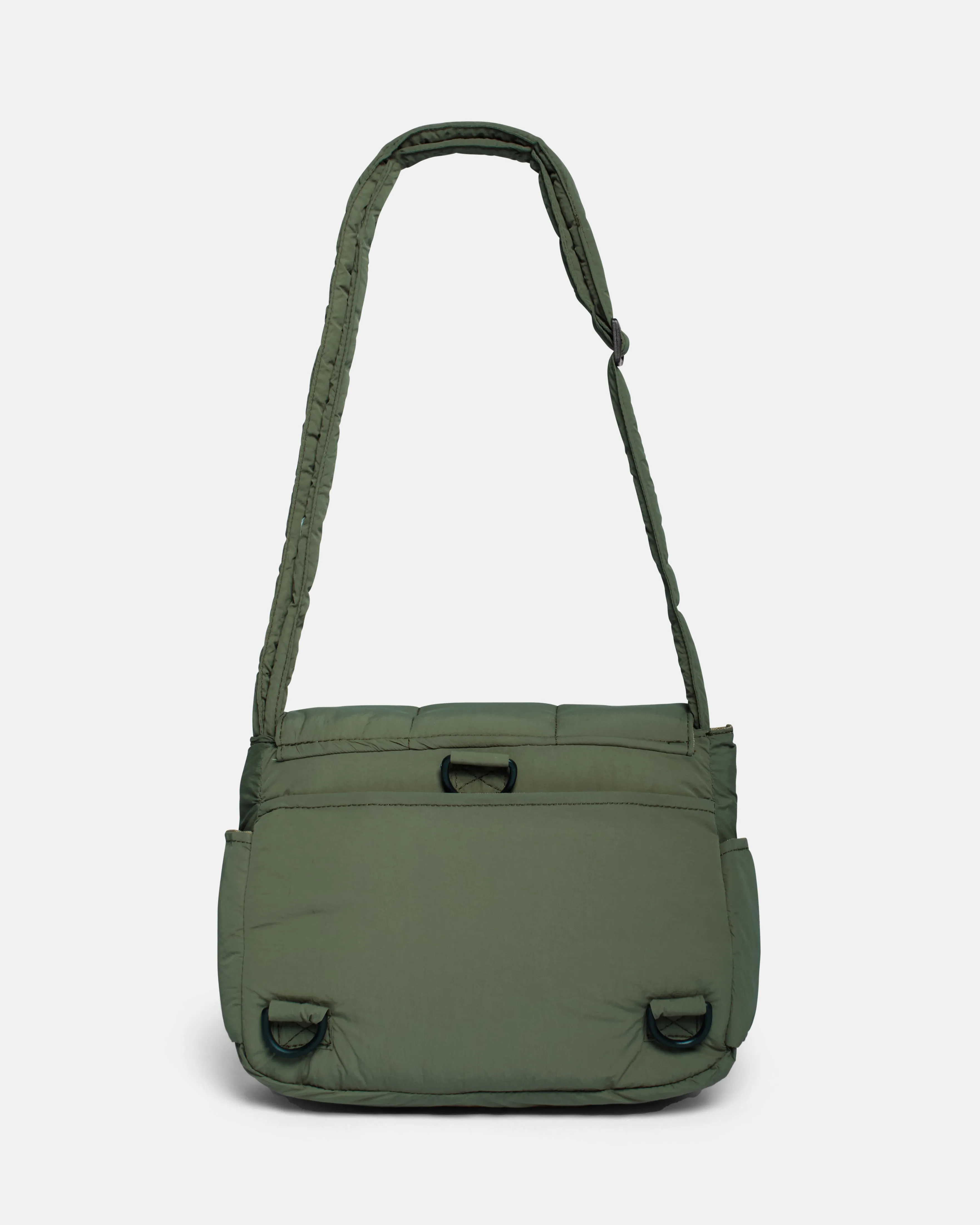 Olive Green Puffies Multi-Carry Crossbody Bag