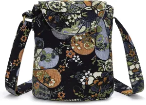 OPQRSTU Women's Retro Small Size Canvas Shoulder Bag Hippie Boho Crossbody Handbag