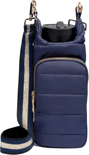 Original HydroBag | Quilted Water Bottle Holder with Strap | Tote Bottle Carrier Crossbody Bag with Pockets