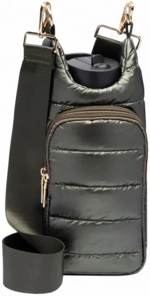 Original HydroBag | Quilted Water Bottle Holder with Strap | Tote Bottle Carrier Crossbody Bag with Pockets