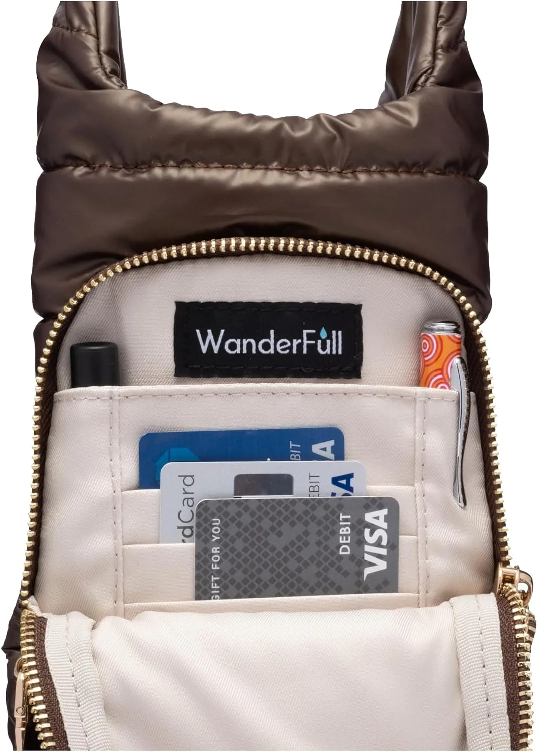Original HydroBag | Quilted Water Bottle Holder with Strap | Tote Bottle Carrier Crossbody Bag with Pockets