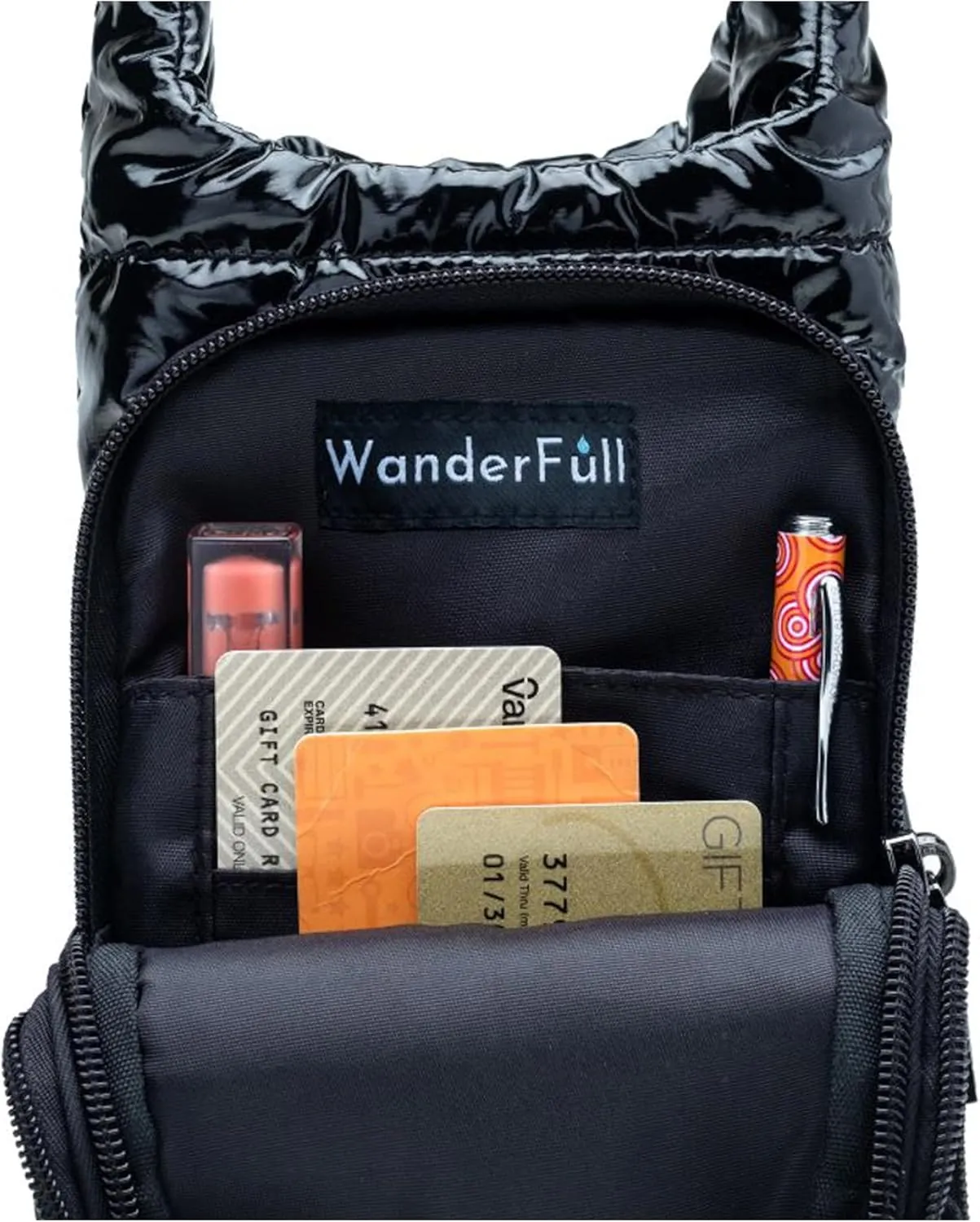 Original HydroBag | Quilted Water Bottle Holder with Strap | Tote Bottle Carrier Crossbody Bag with Pockets