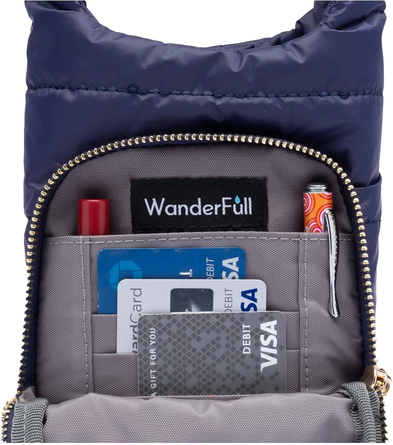 Original HydroBag | Quilted Water Bottle Holder with Strap | Tote Bottle Carrier Crossbody Bag with Pockets