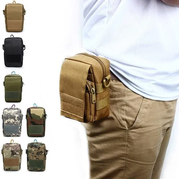 Outdoor Multi-functional Tactical Waterproof Nylon Crossbody Bag Waist Pack Army Green
