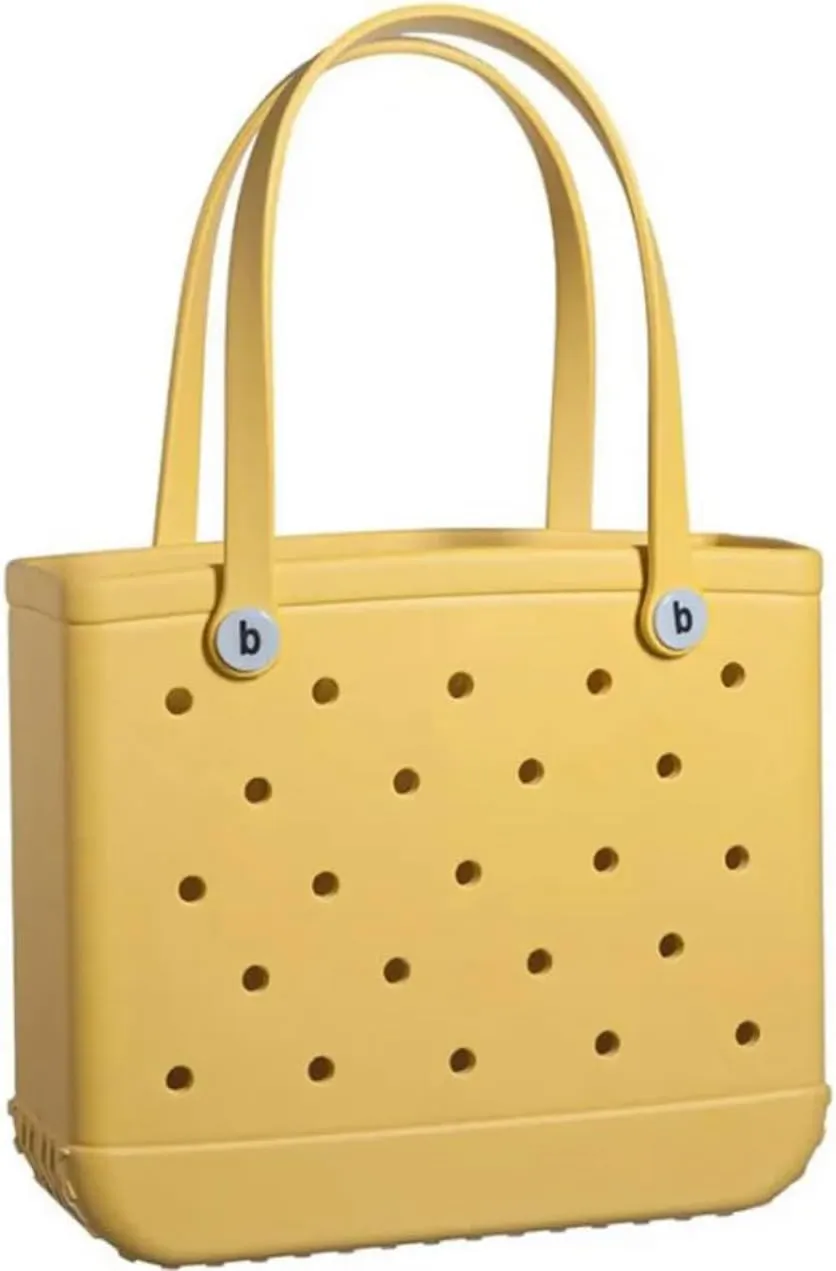OUTDOOR RUBBER TOTE: The Perfect Bag for Fashionable time by the Pool, Camping, RV and Beach Trips   BONUS Accessory Pouches