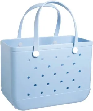 OUTDOOR RUBBER TOTE: The Perfect Bag for Fashionable time by the Pool, Camping, RV and Beach Trips   BONUS Accessory Pouches