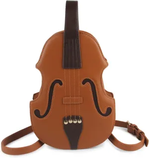 Oweisong Women Music Tote Bag Violin Purse Backpack Novelty Leather Piano Shoulder Crossbody Bag Handle Handbag for Ladies