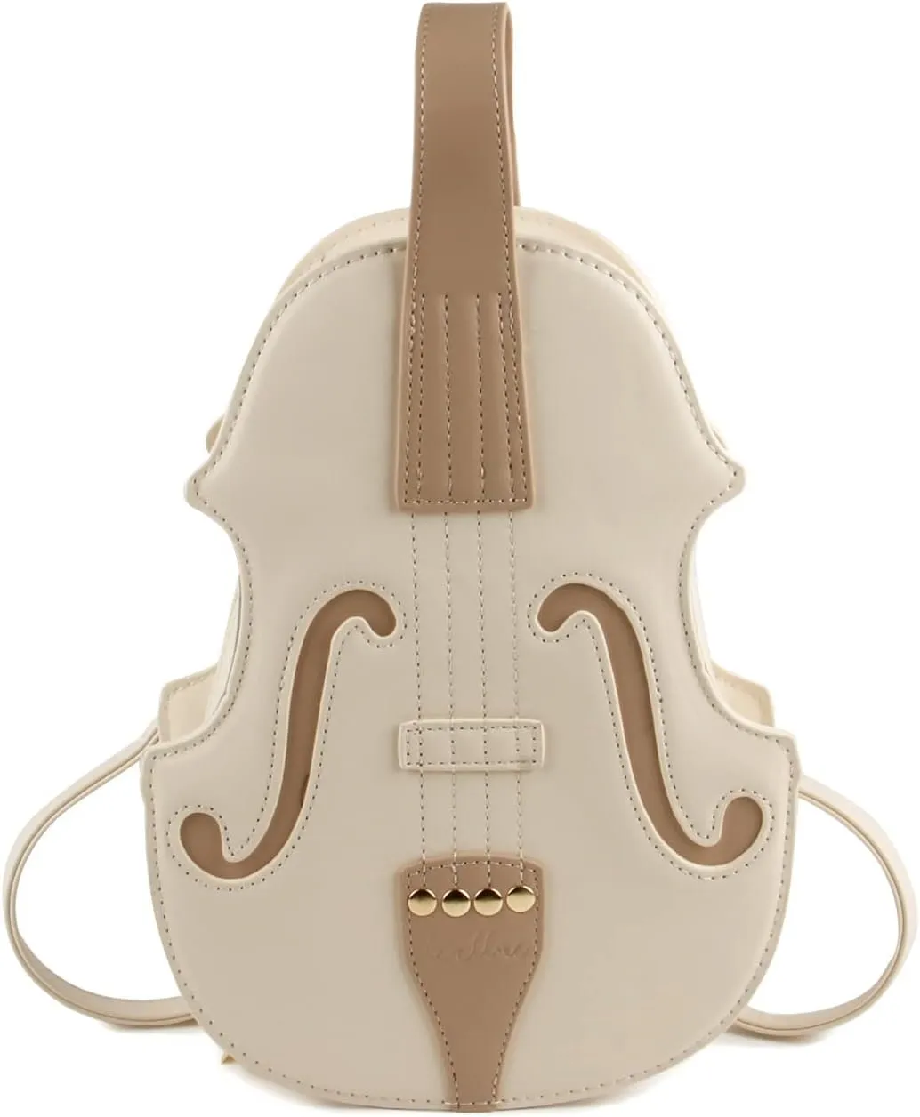Oweisong Women Music Tote Bag Violin Purse Backpack Novelty Leather Piano Shoulder Crossbody Bag Handle Handbag for Ladies