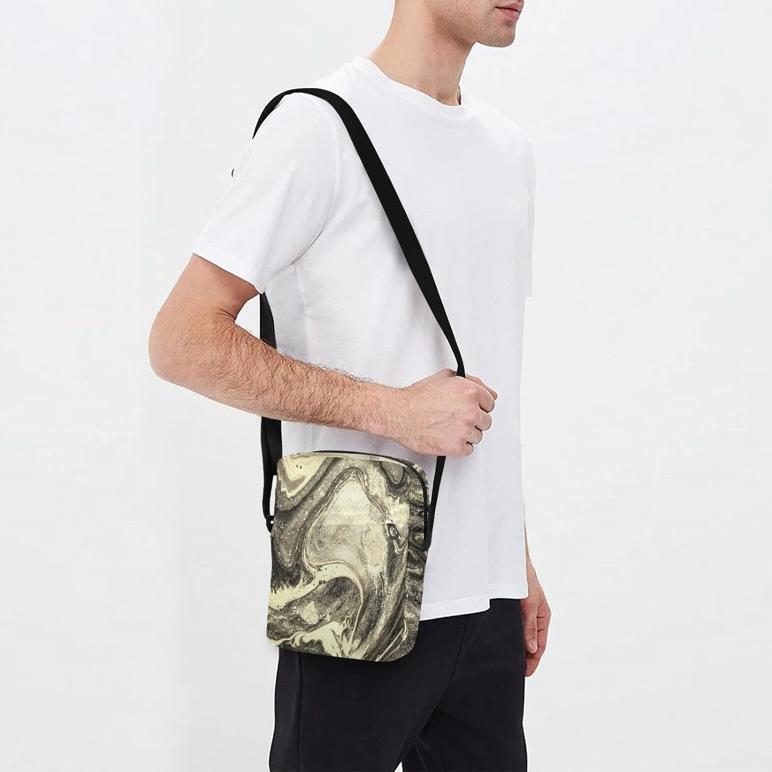 Oyihfvs Messenger Bag, Men's Crossbody Bag, Women's Crossbody Bag with Adjustable Strap