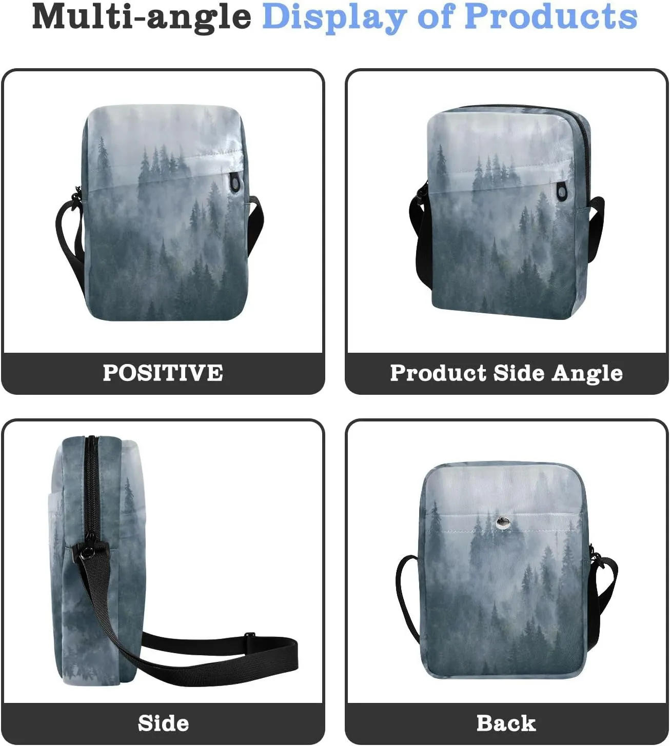 Oyihfvs Messenger Bag, Men's Crossbody Bag, Women's Crossbody Bag with Adjustable Strap
