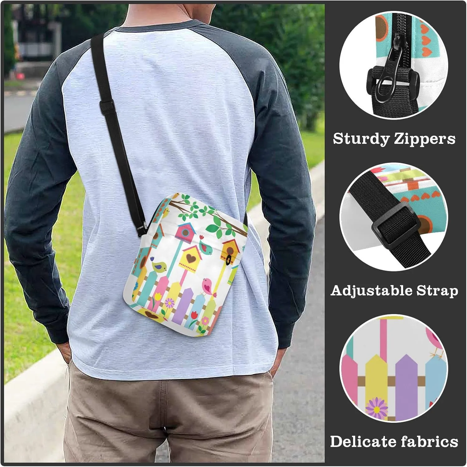 Oyihfvs Messenger Bag, Men's Crossbody Bag, Women's Crossbody Bag with Adjustable Strap
