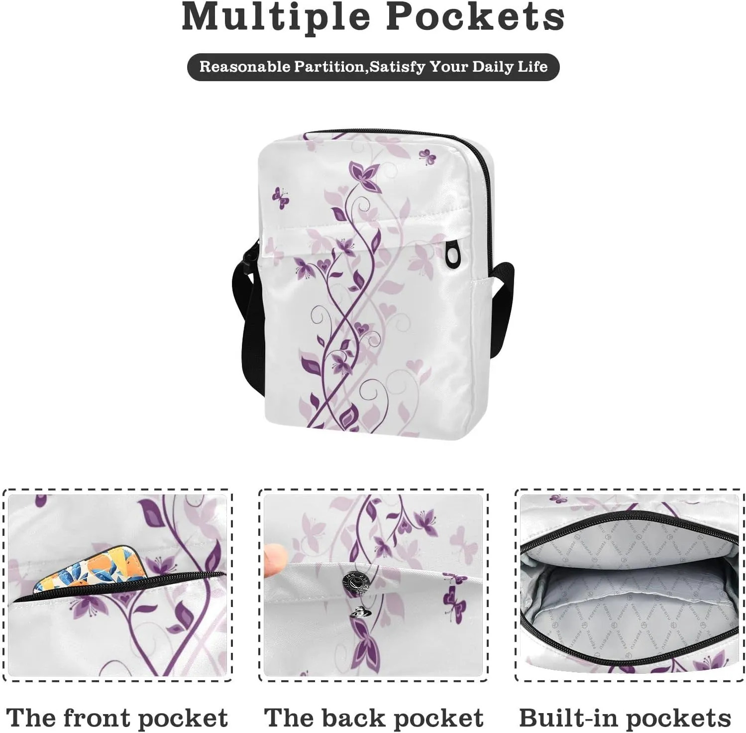 Oyihfvs Messenger Bag, Men's Crossbody Bag, Women's Crossbody Bag with Adjustable Strap