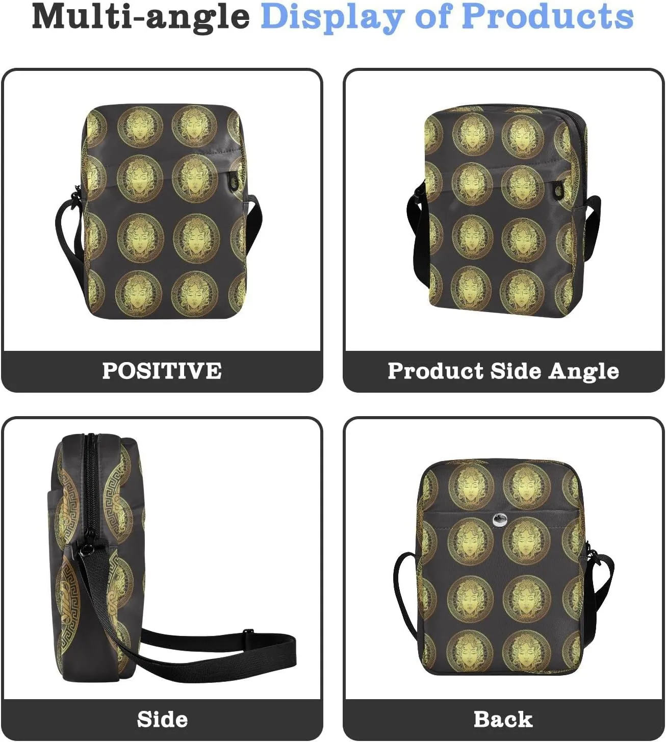 Oyihfvs Messenger Bag, Men's Crossbody Bag, Women's Crossbody Bag with Adjustable Strap