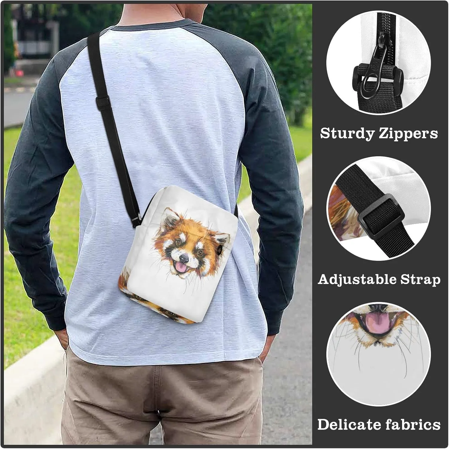 Oyihfvs Messenger Bag, Men's Crossbody Bag, Women's Crossbody Bag with Adjustable Strap