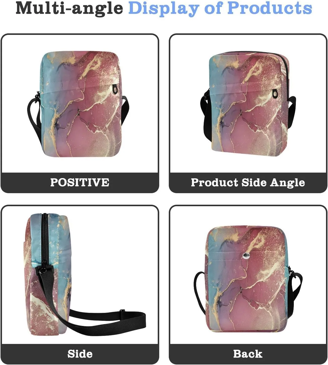Oyihfvs Messenger Bag, Men's Crossbody Bag, Women's Crossbody Bag with Adjustable Strap