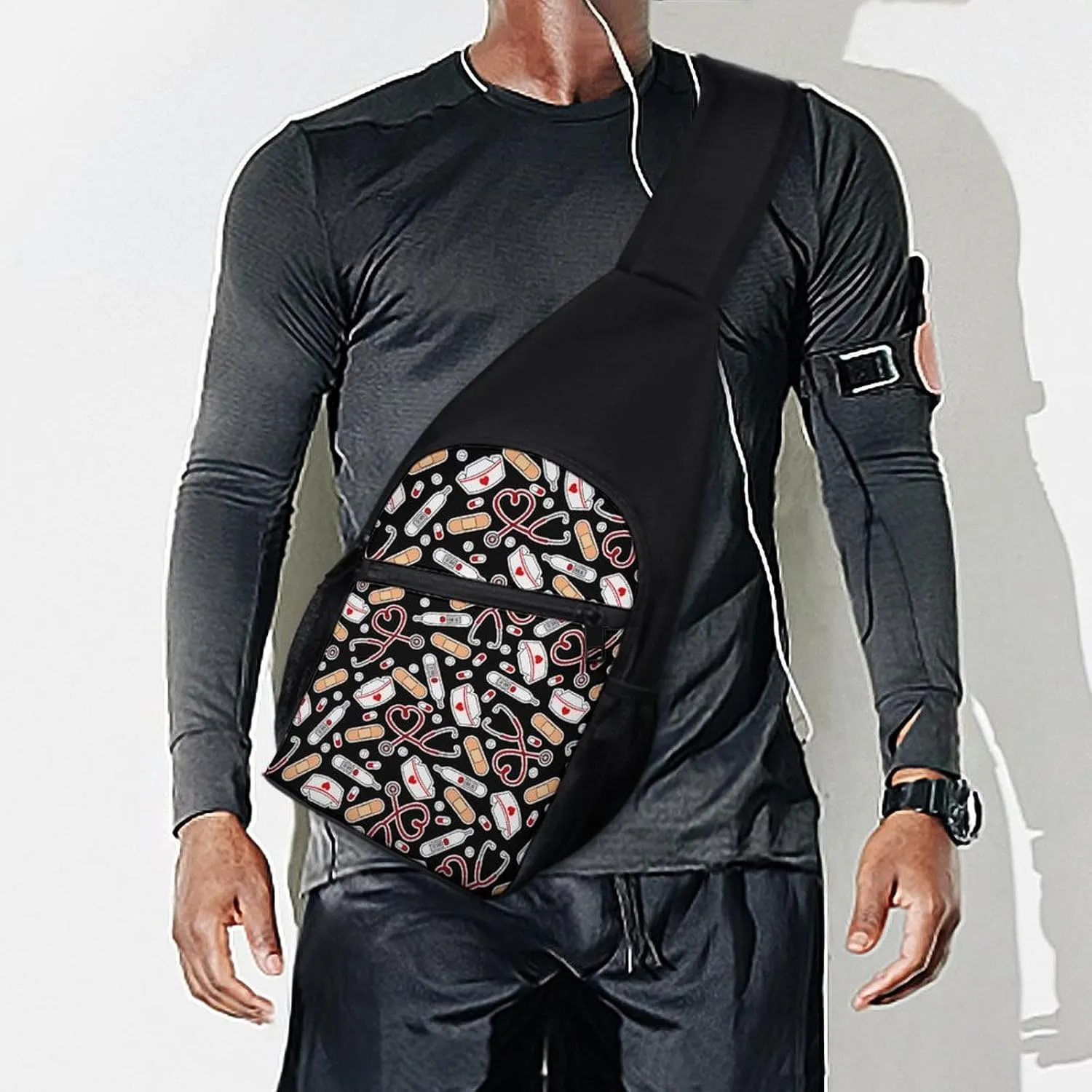 Paisley Purple Floral Simple And Atmospheric Large Capacity Chest Bag