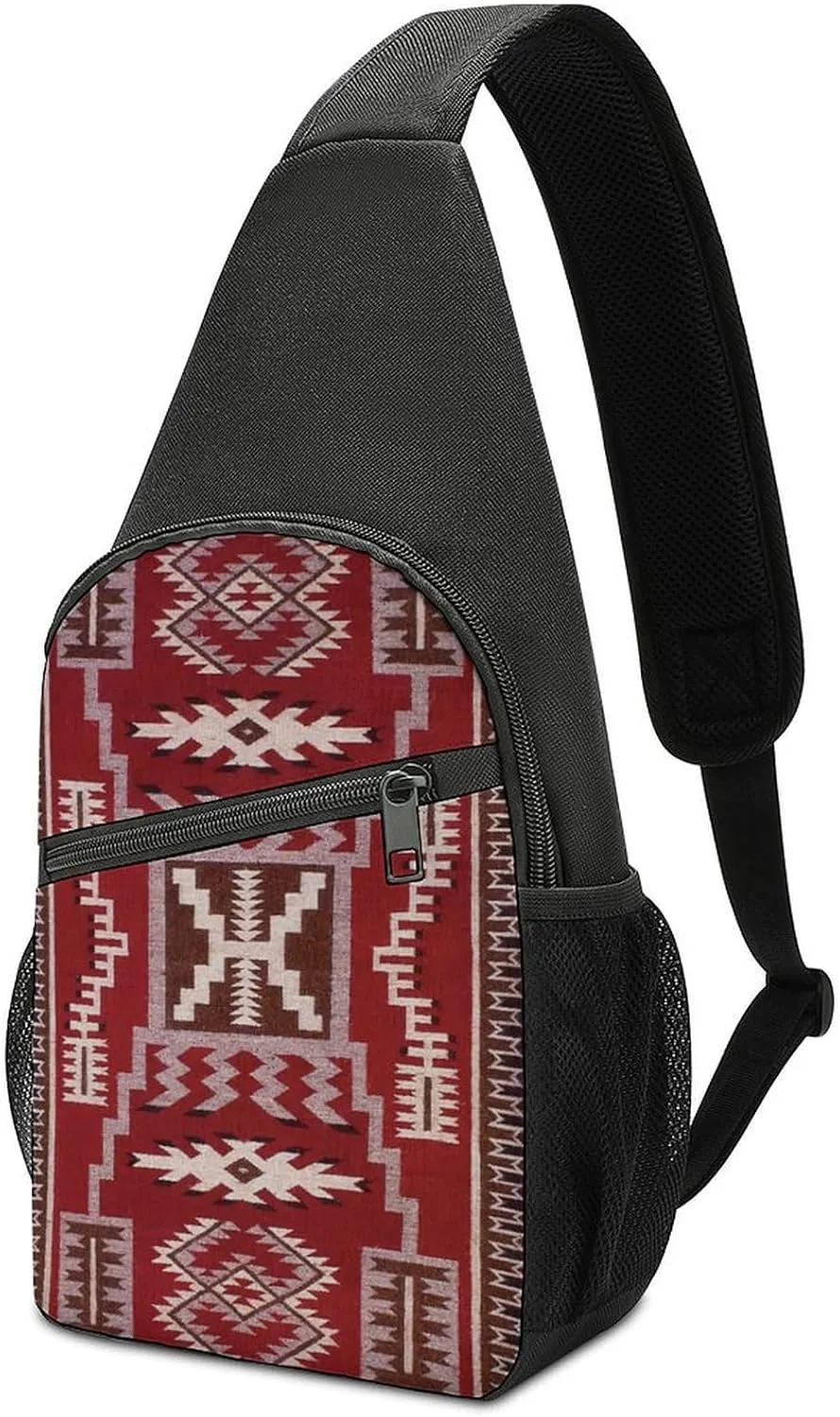 Paisley Purple Floral Simple And Atmospheric Large Capacity Chest Bag