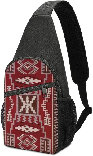 Paisley Purple Floral Simple And Atmospheric Large Capacity Chest Bag