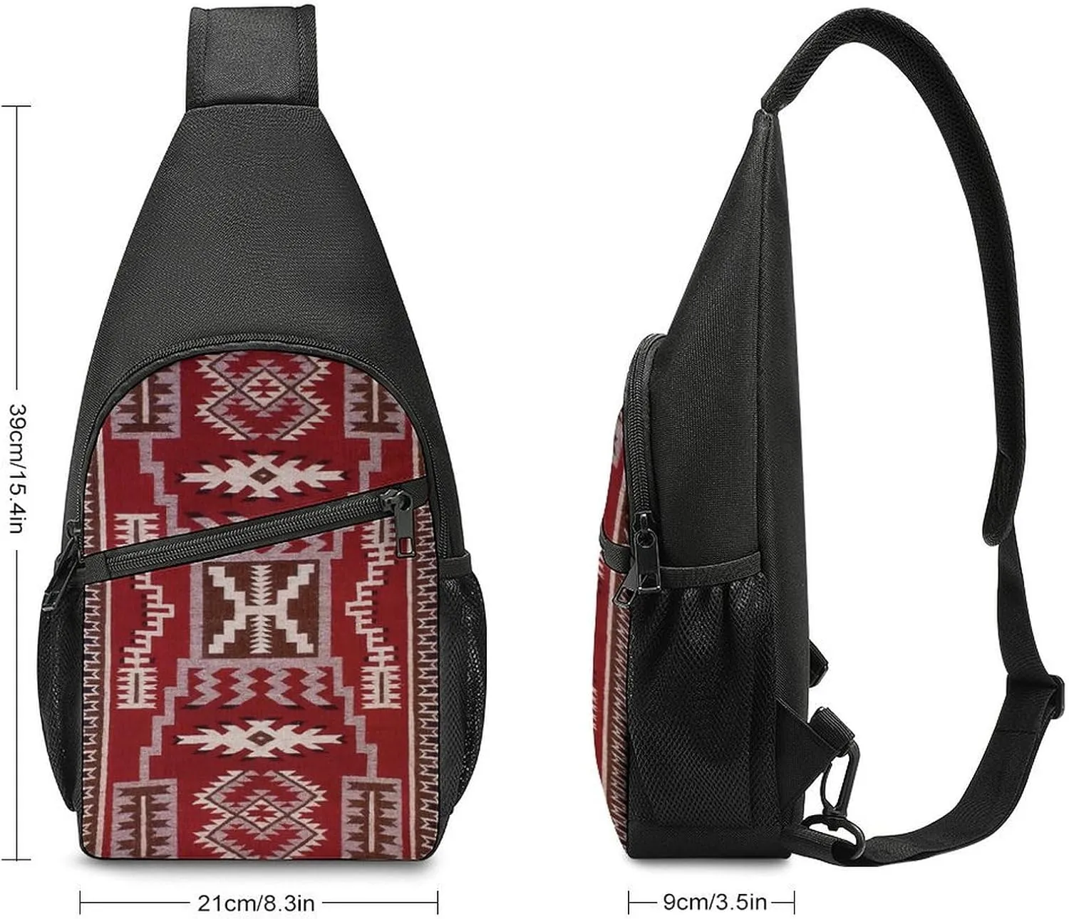 Paisley Purple Floral Simple And Atmospheric Large Capacity Chest Bag