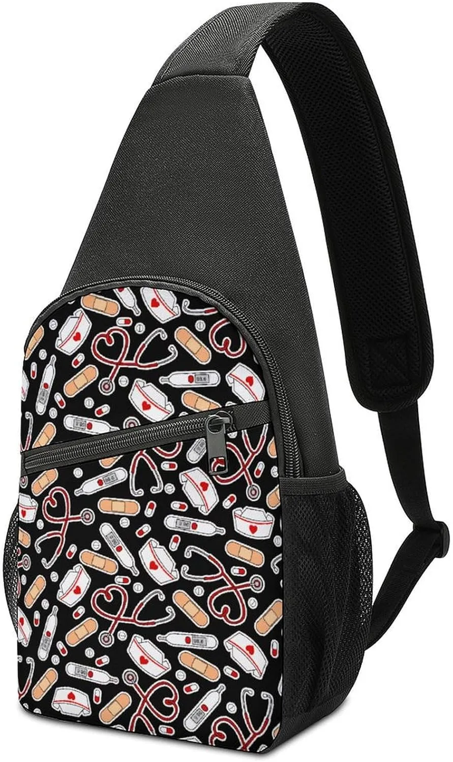 Paisley Purple Floral Simple And Atmospheric Large Capacity Chest Bag
