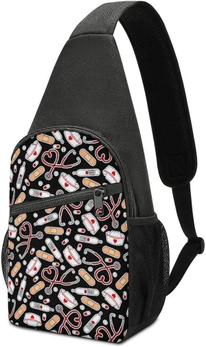Paisley Purple Floral Simple And Atmospheric Large Capacity Chest Bag