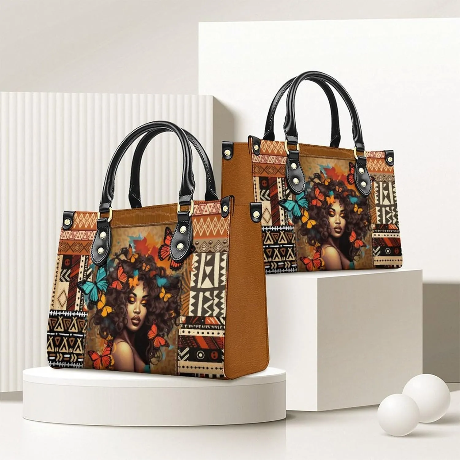 Personalized Leather Handbags for Women - Fashion Casual Shoulder Tote Bag - Gifts for Women Mom Grandma