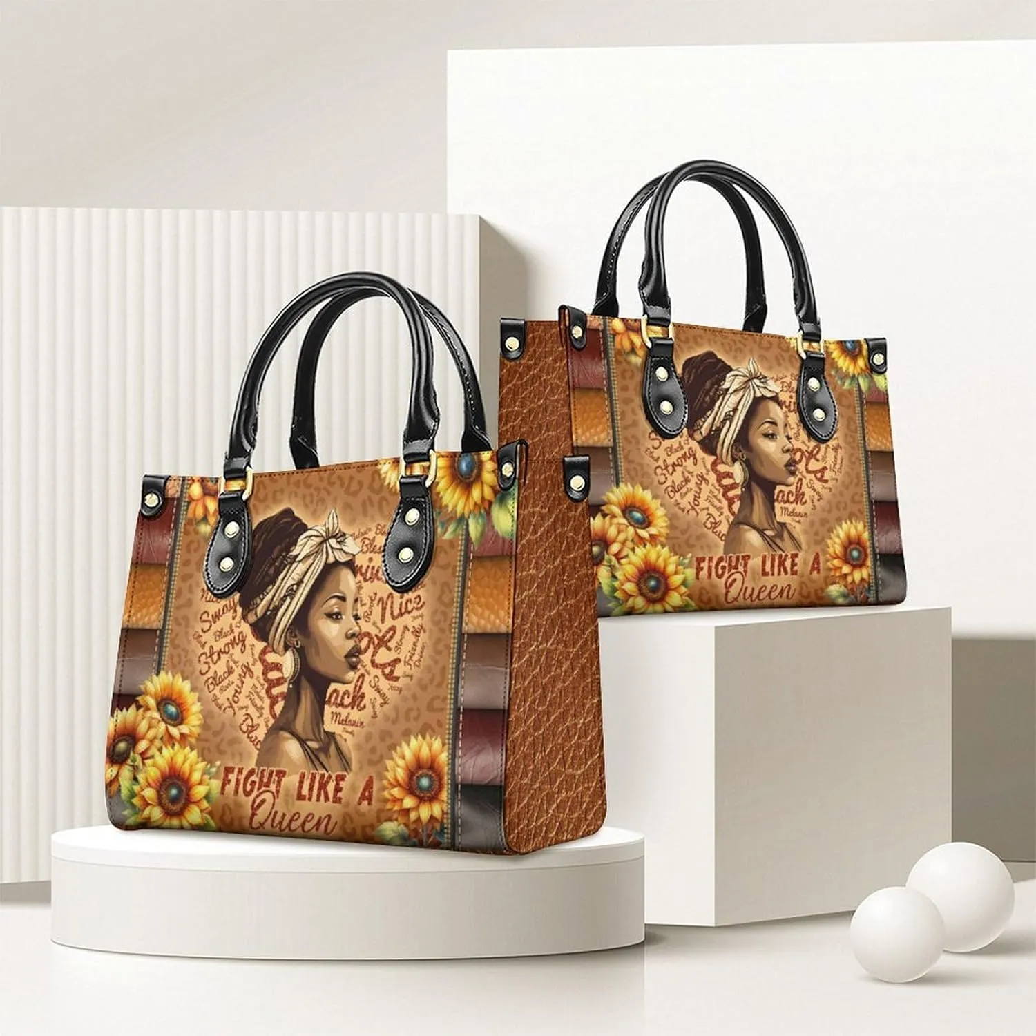 Personalized Leather Handbags for Women - Fashion Casual Shoulder Tote Bag - Gifts for Women Mom Grandma