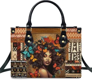 Personalized Leather Handbags for Women - Fashion Casual Shoulder Tote Bag - Gifts for Women Mom Grandma