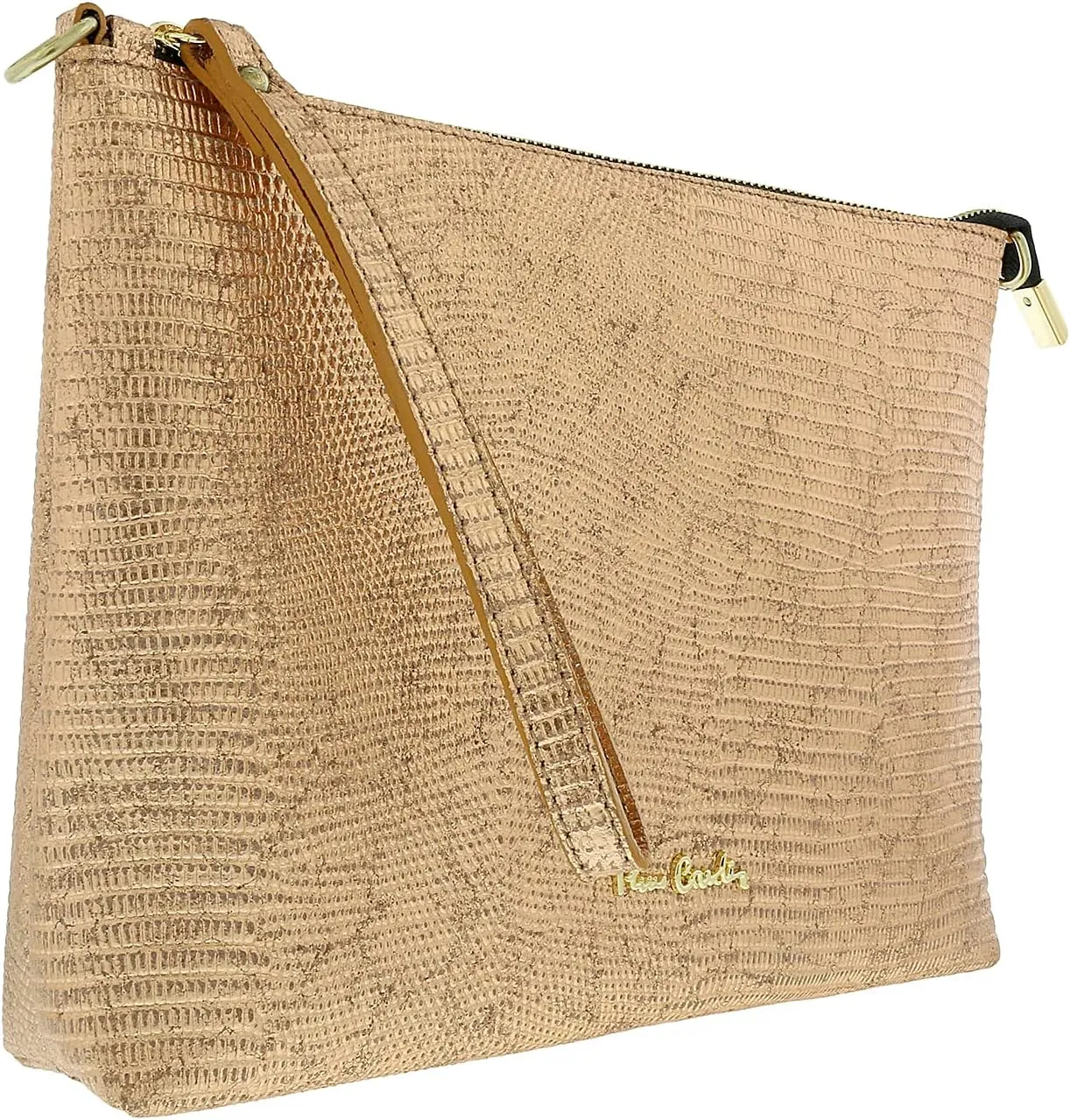 Pierre Cardin Pink Leather Simple Everyday Small Clutch Crossbody Pouch for womens