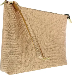 Pierre Cardin Pink Leather Simple Everyday Small Clutch Crossbody Pouch for womens